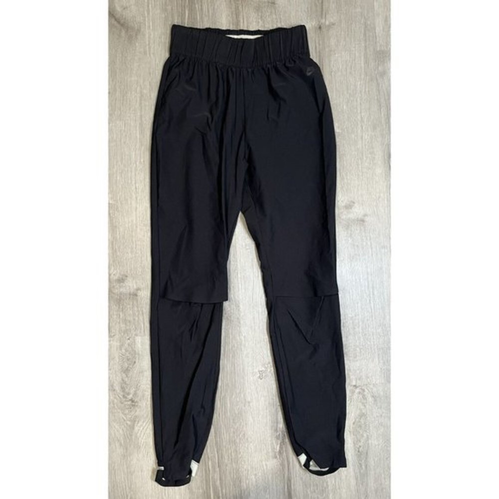 Womans Nike Tech Pack Stirrups Leggings‎ Pants Sz Medium Open Knees EUC Black